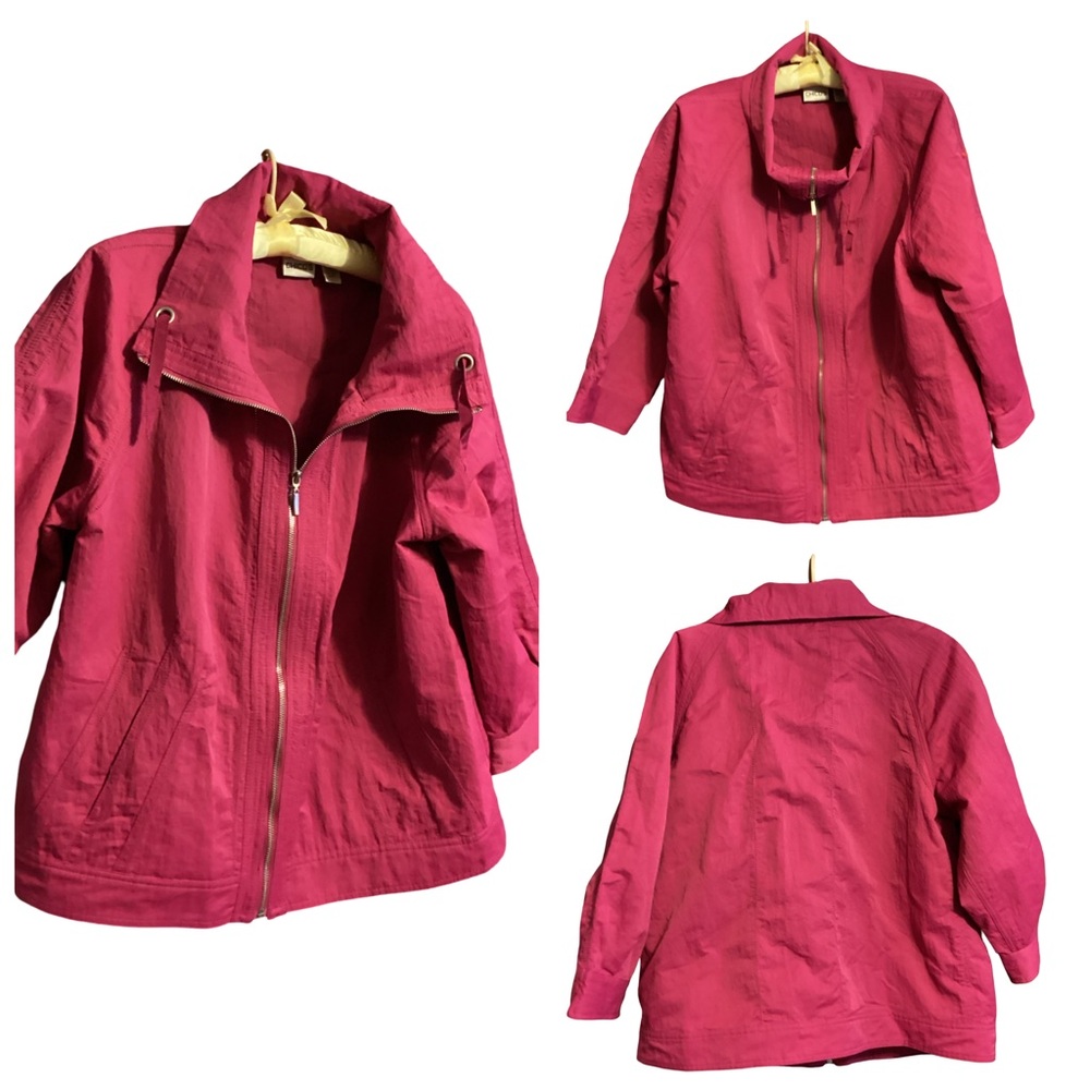 🚨 New Chico's Pink Nylon-Cotton Blend Jacket Size 16/18